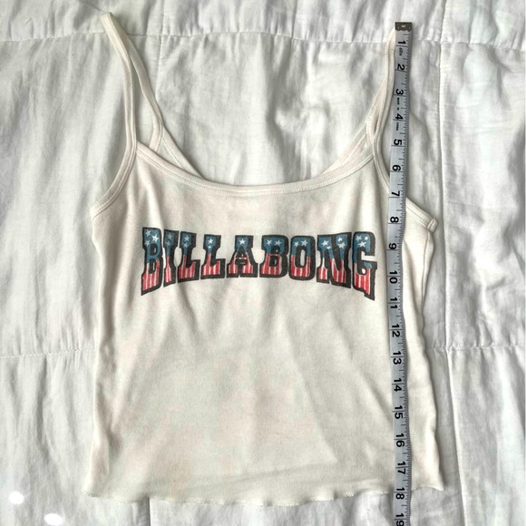Billabong American Pride Logo Cropped Tank Top. Women's Size Small. July 4th - Picture 2 of 7